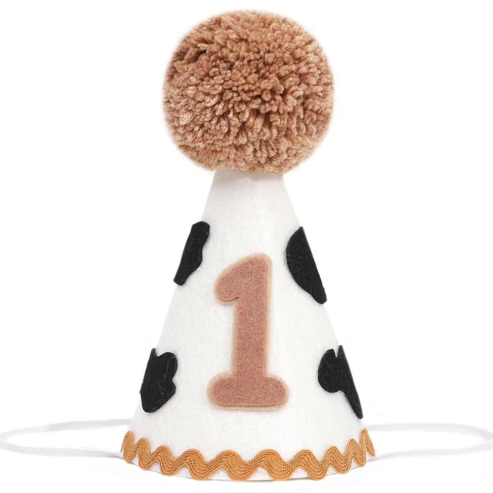 7082 Cow Print 1st Birthday Hat - Cowboy One Birthday Decorations, My First